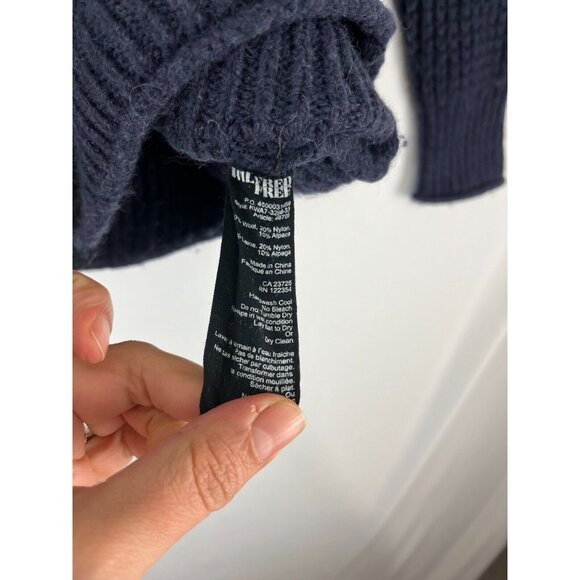 Aritzia Wilfred Free Cardigan Womens Wool-Alpaca-Blend Blue Shaker Knit - Picture 8 of 14